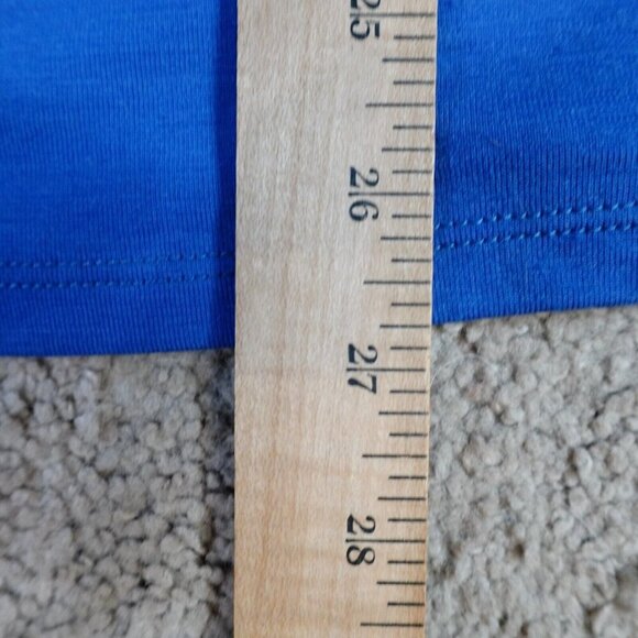 Icebreaker Shirt Medium Blue Solid Wool Blend - Picture 7 of 8